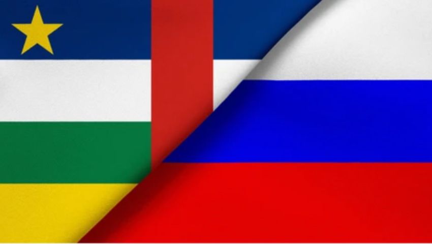 Russia and Central African Republic Flag
