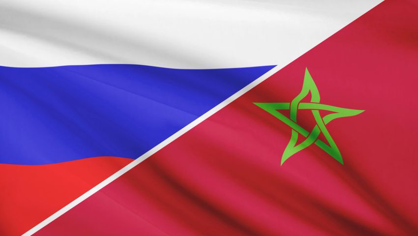 Russia Morocco Flags