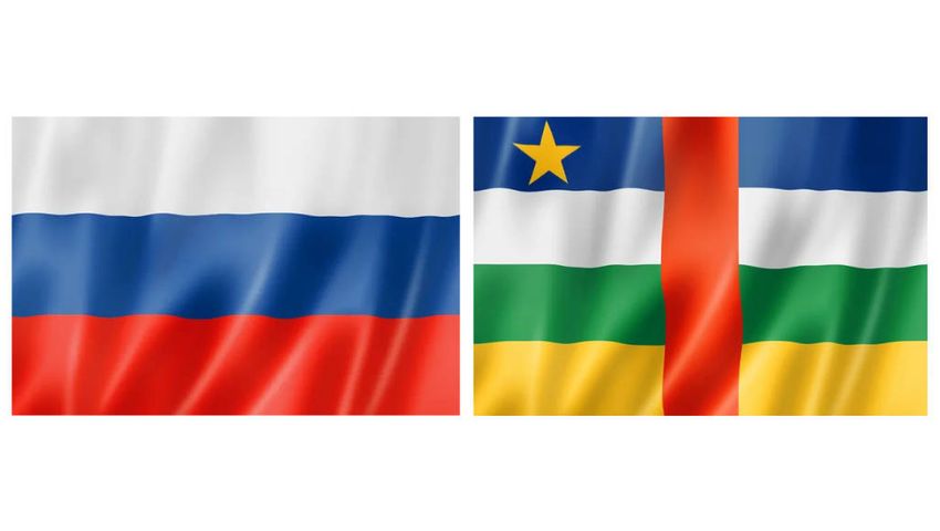 Russia Central African Republic Flag