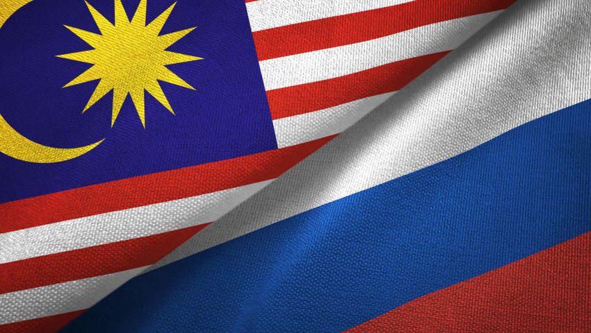 Malaysia Russia Flags