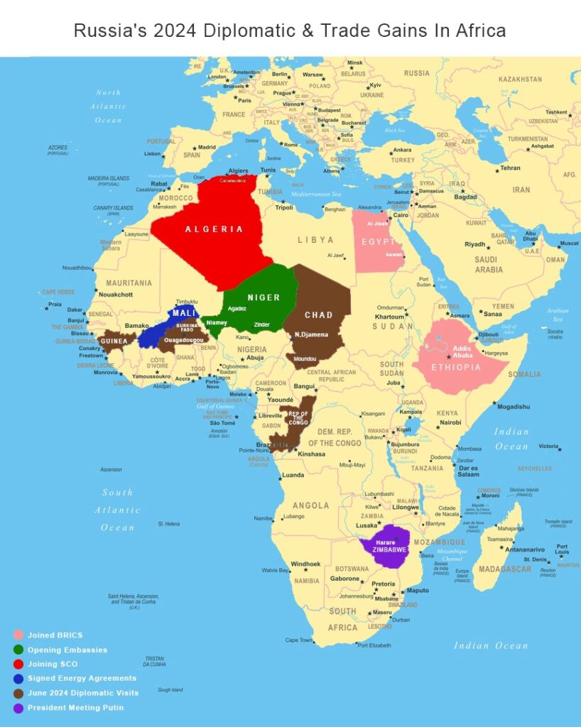 Algeria, Niger and Chad Map