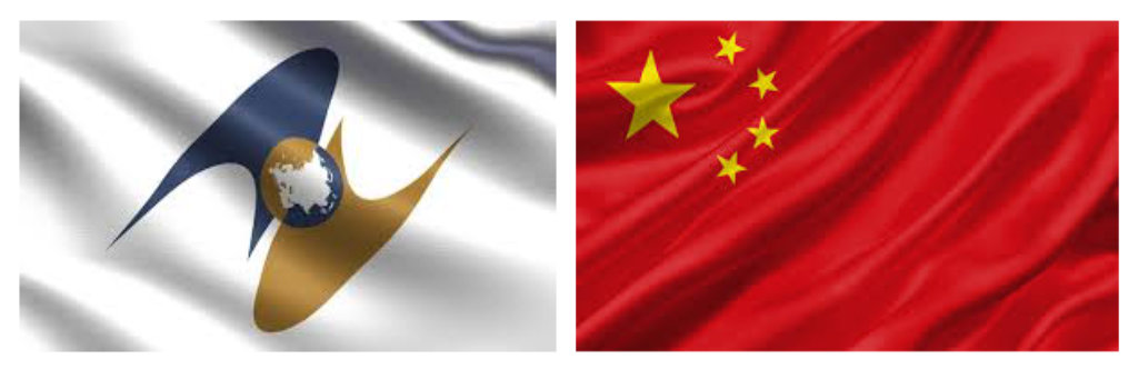EAEU and China Flag