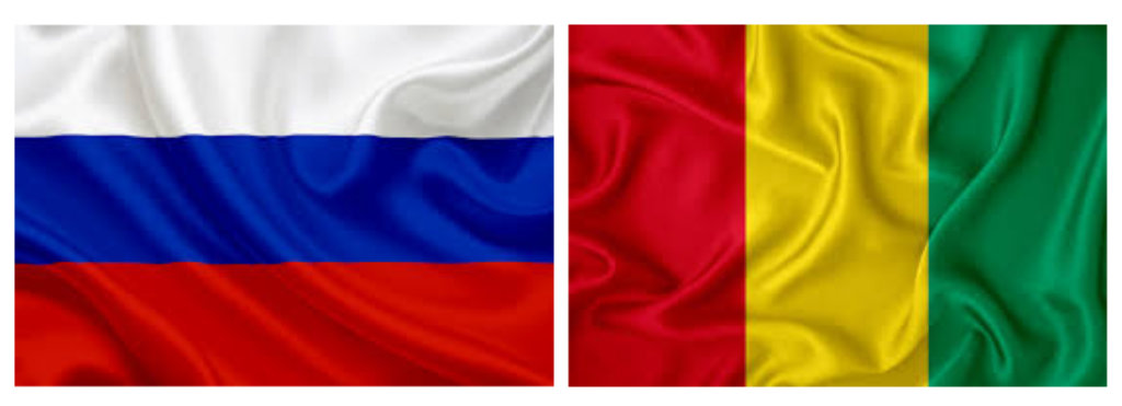 Russia and Guinea Flag