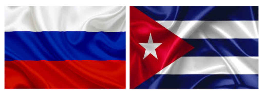 Russia and Cuba Flag