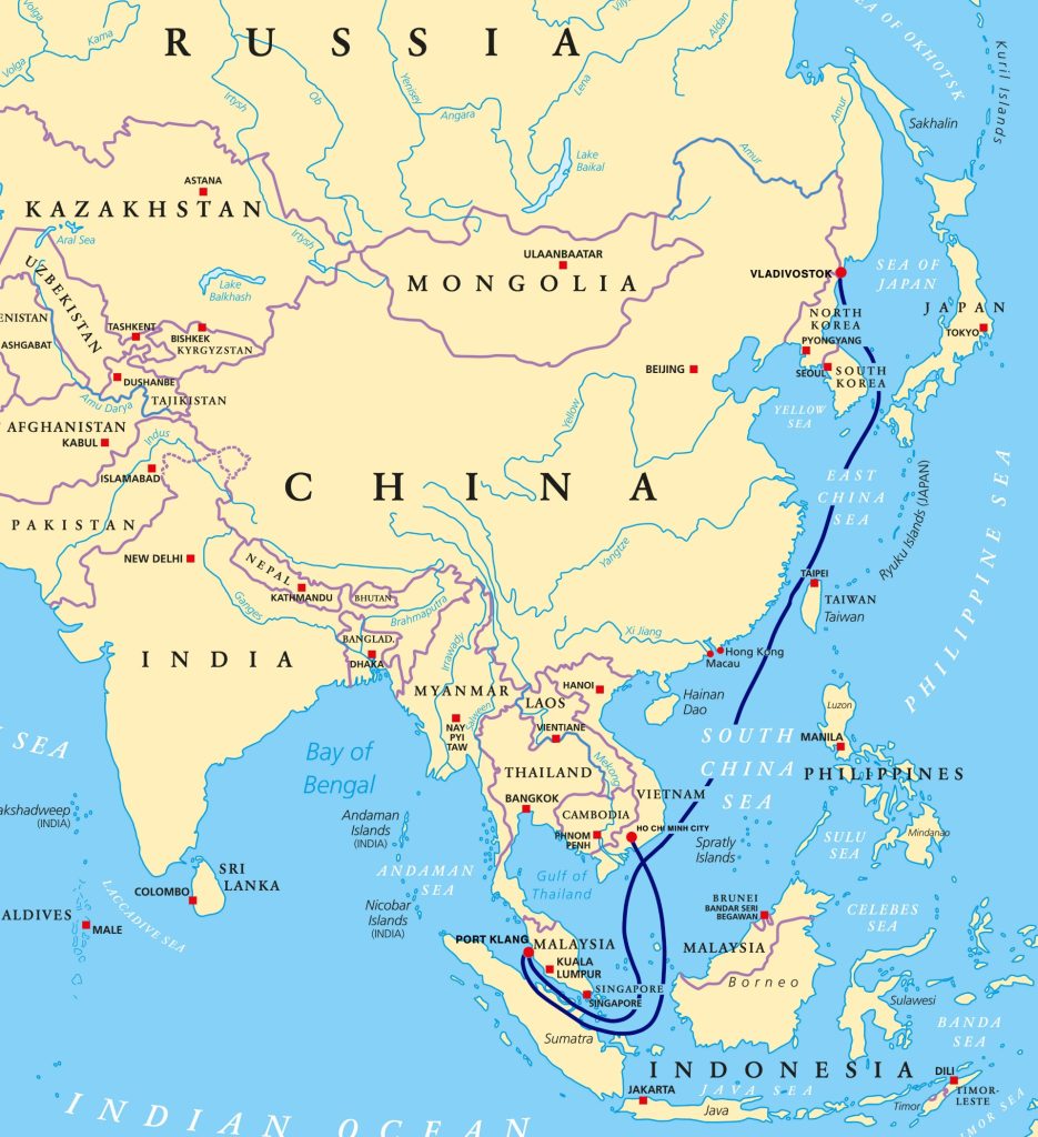 Map of Russia Vladivostok