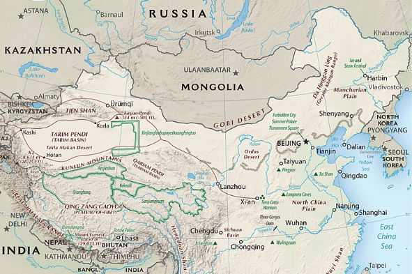 North China Russia Map  