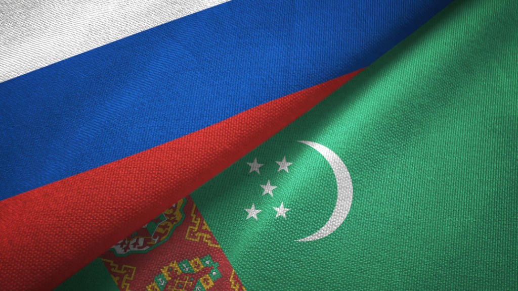 Russia Turkmenistan Flag