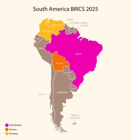 South America map