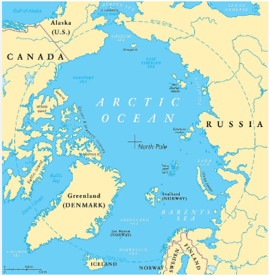 Artic ocean Map