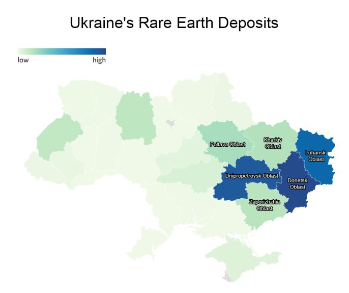 Ukraine Rare Eart Map