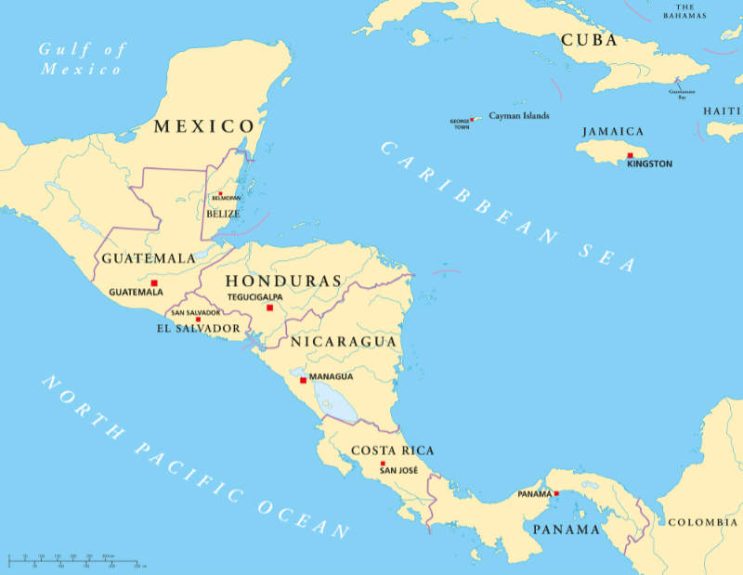 Central America Map