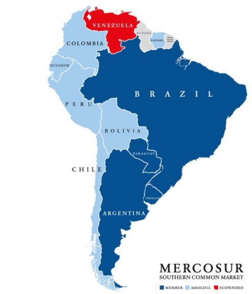 Mercosur map