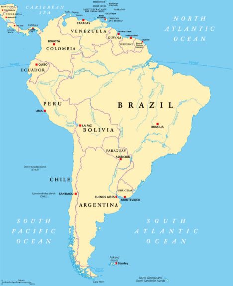 South America Map