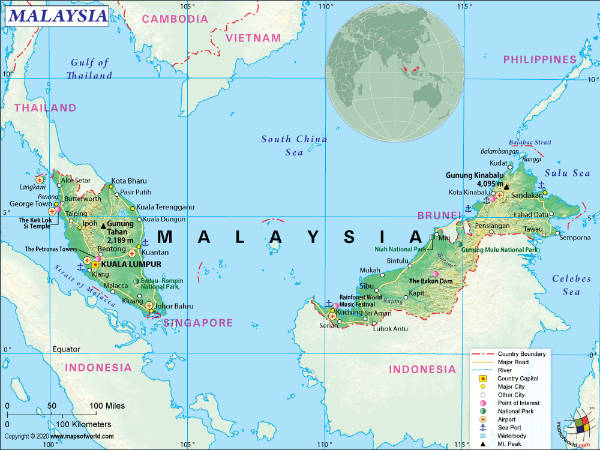 Malaysia  Map