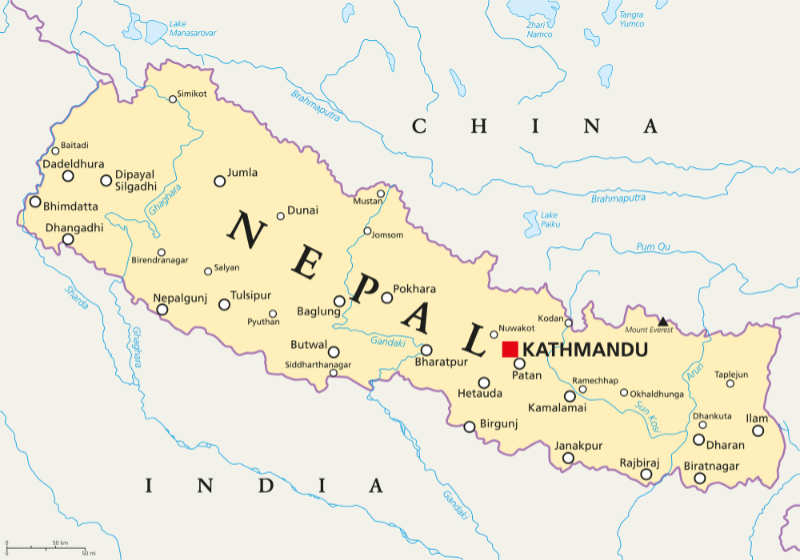 Nepal map