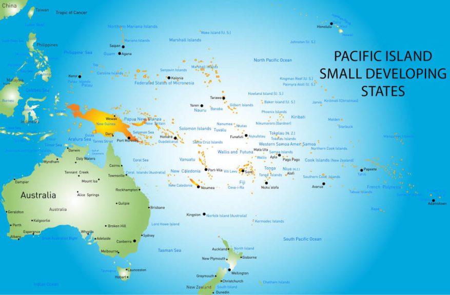map of pacific islands