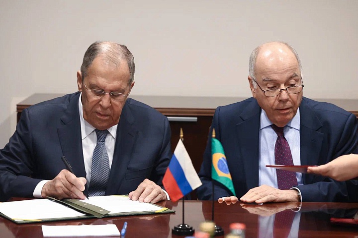 Sergey Lavrov and Mauro Vieira