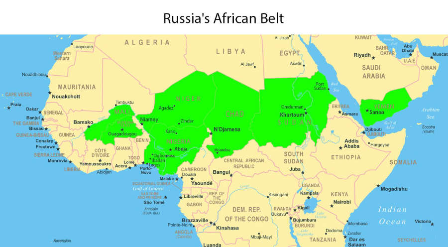 Russia African Belt  Map