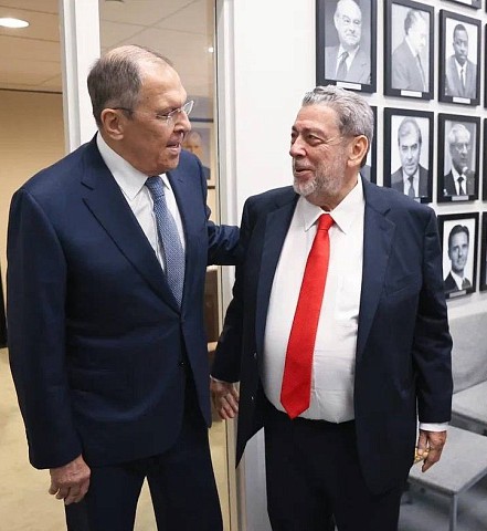 Sergey Lavrov and Ralph Gonsalves
