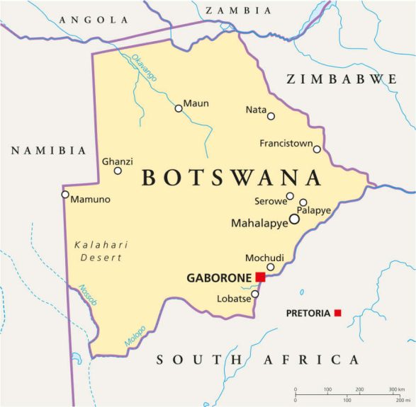Botswana map