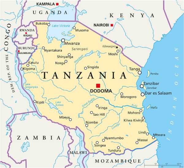 Tanzania Map