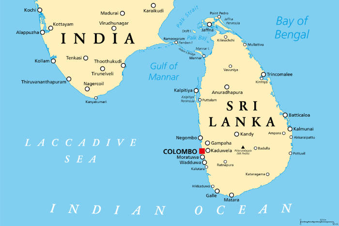 Sri lanka map