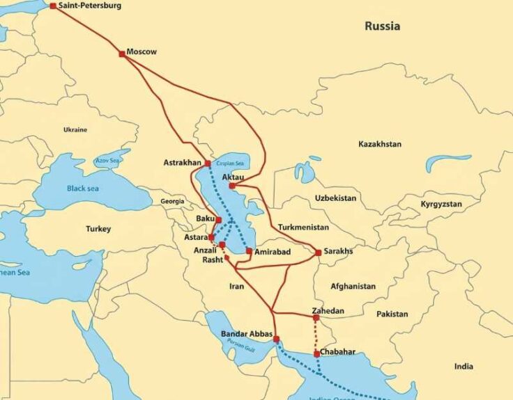 INSTC south map