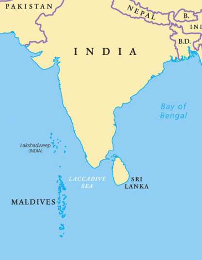 Maldives map