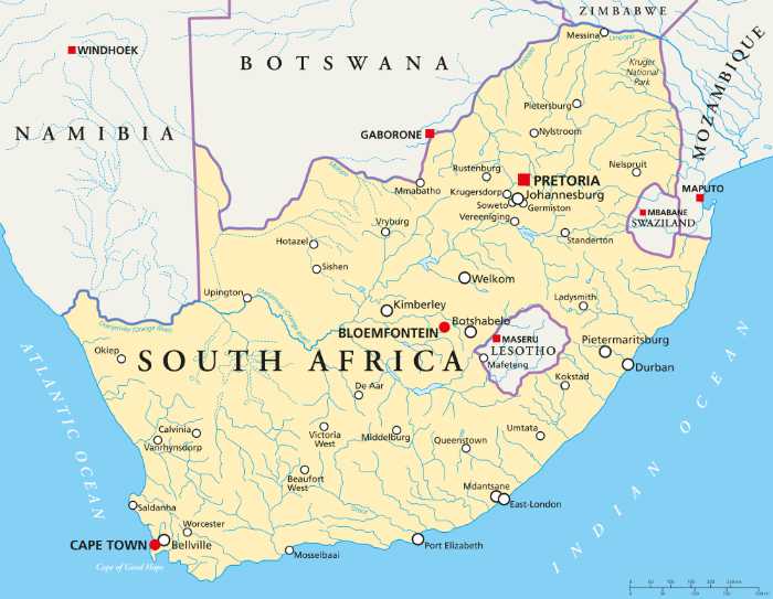 South Africa map