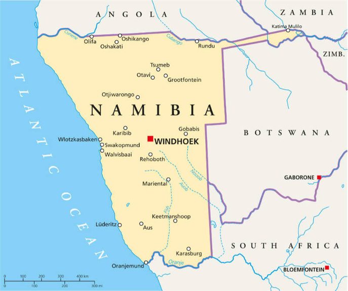 nambia map