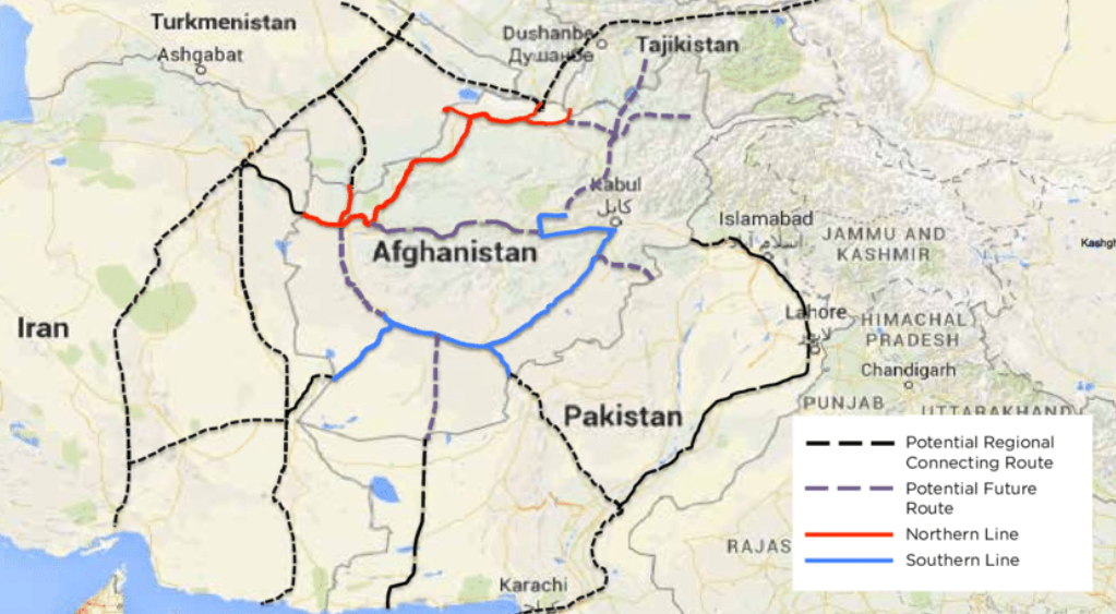 Trans Afghan map