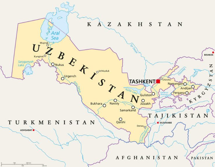 Map Uzbekistan