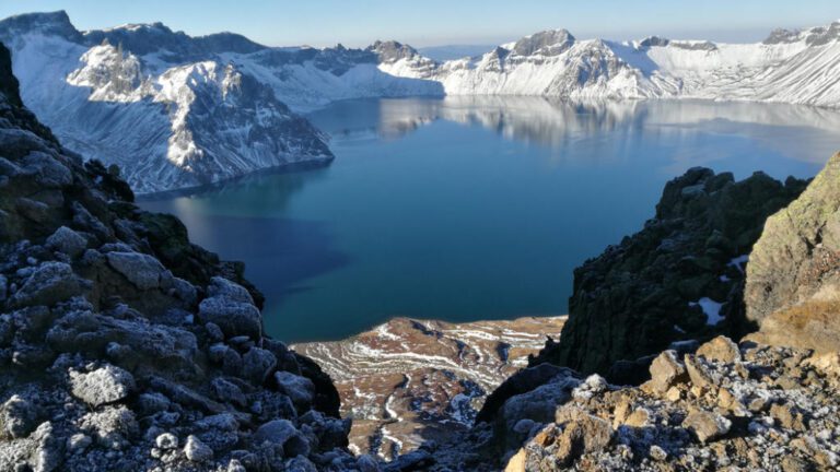 The Changbai Mountains on the border of China and Korea