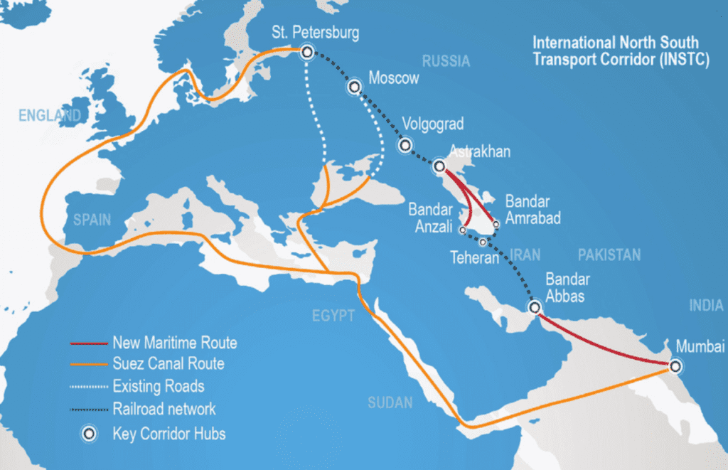 Russia and Azerbaijan Map