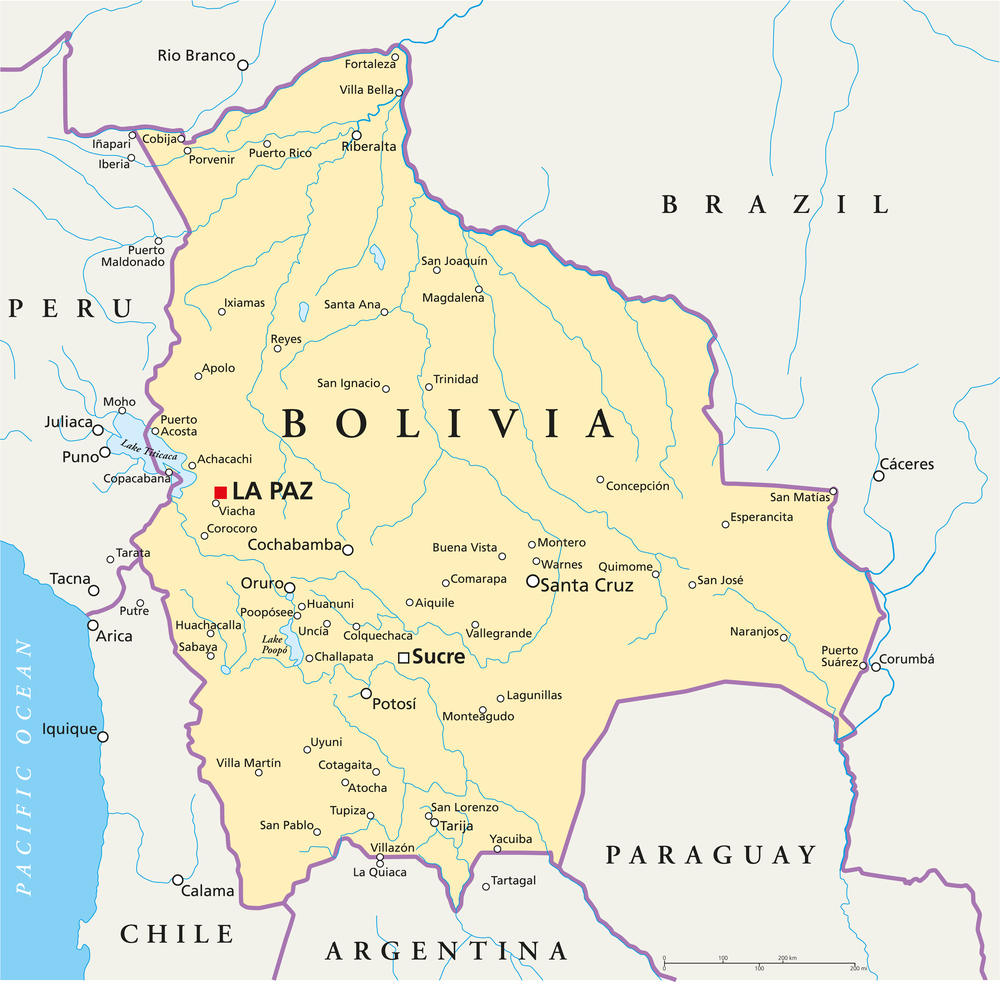 Map of Bolivia