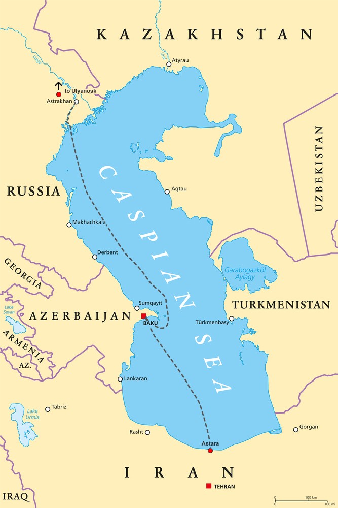 Caspian Sea Map