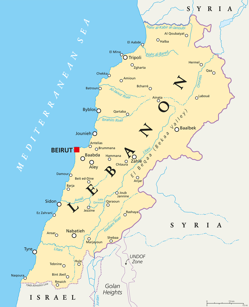 Lebanon map