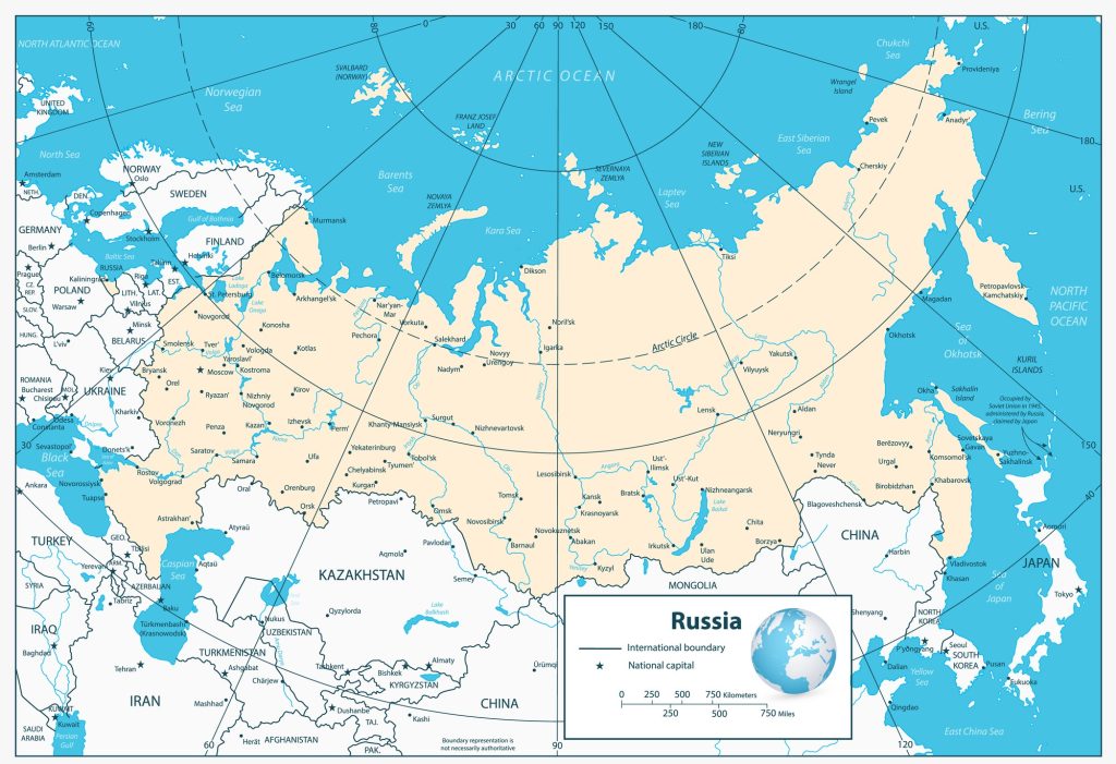 Russian Federation detailed map