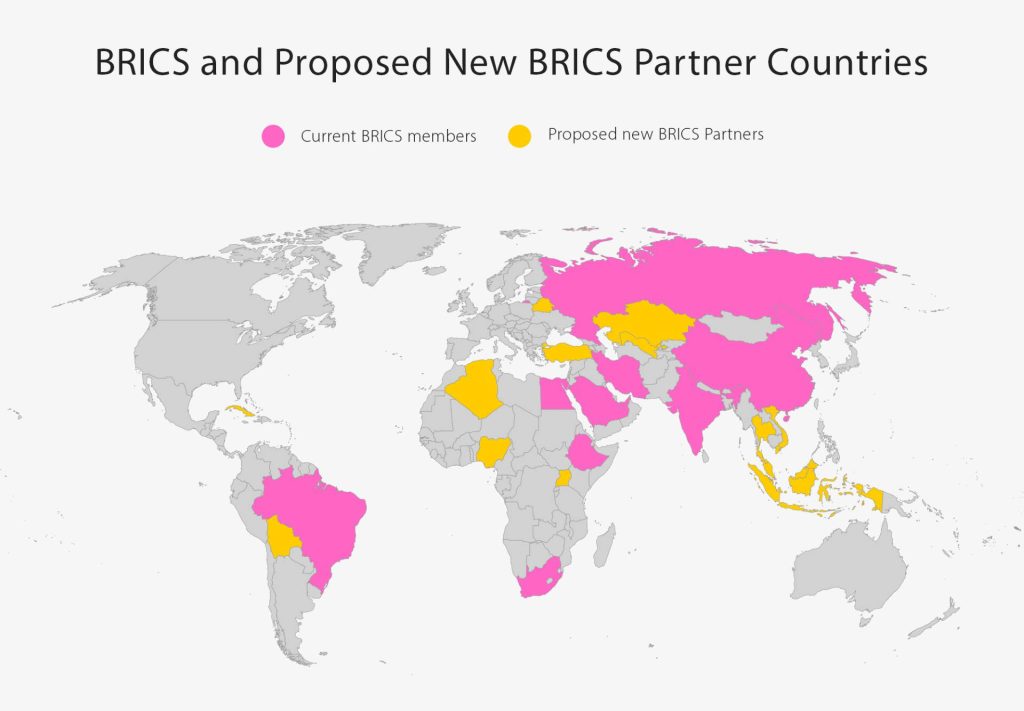 BRICS Partner Countries Map