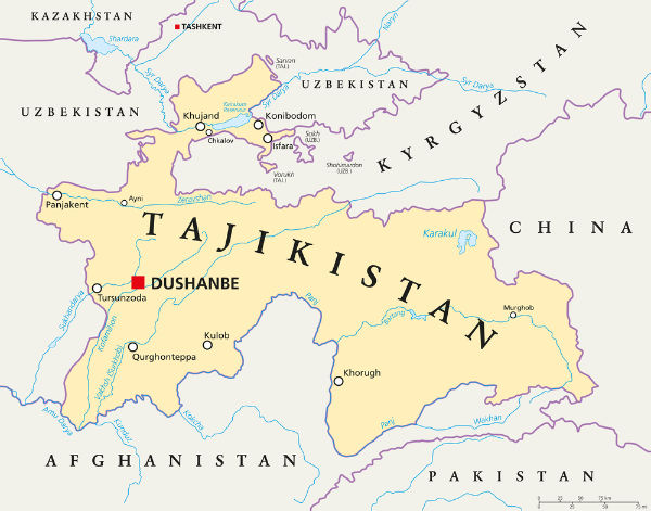 Tajikistan Map