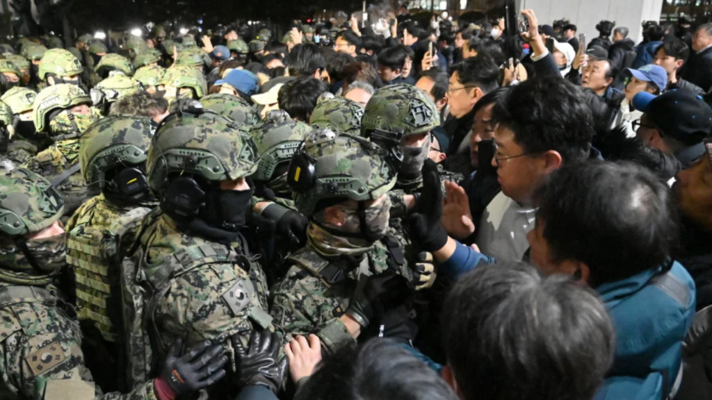 South Koreans Protest Against Presidential Imposed Martial Law Against North Korea