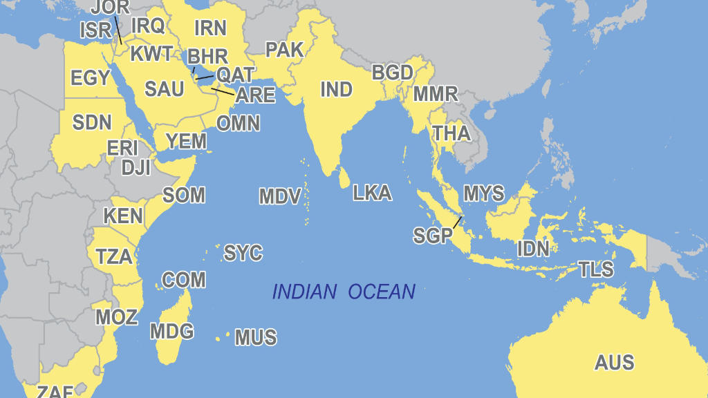 Indian Ocean Region Map