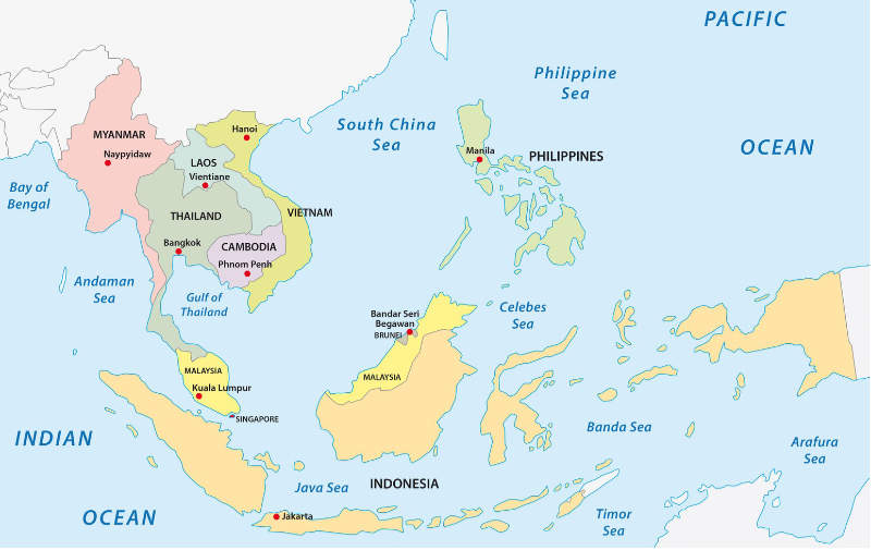 Indonesia Malaysia map