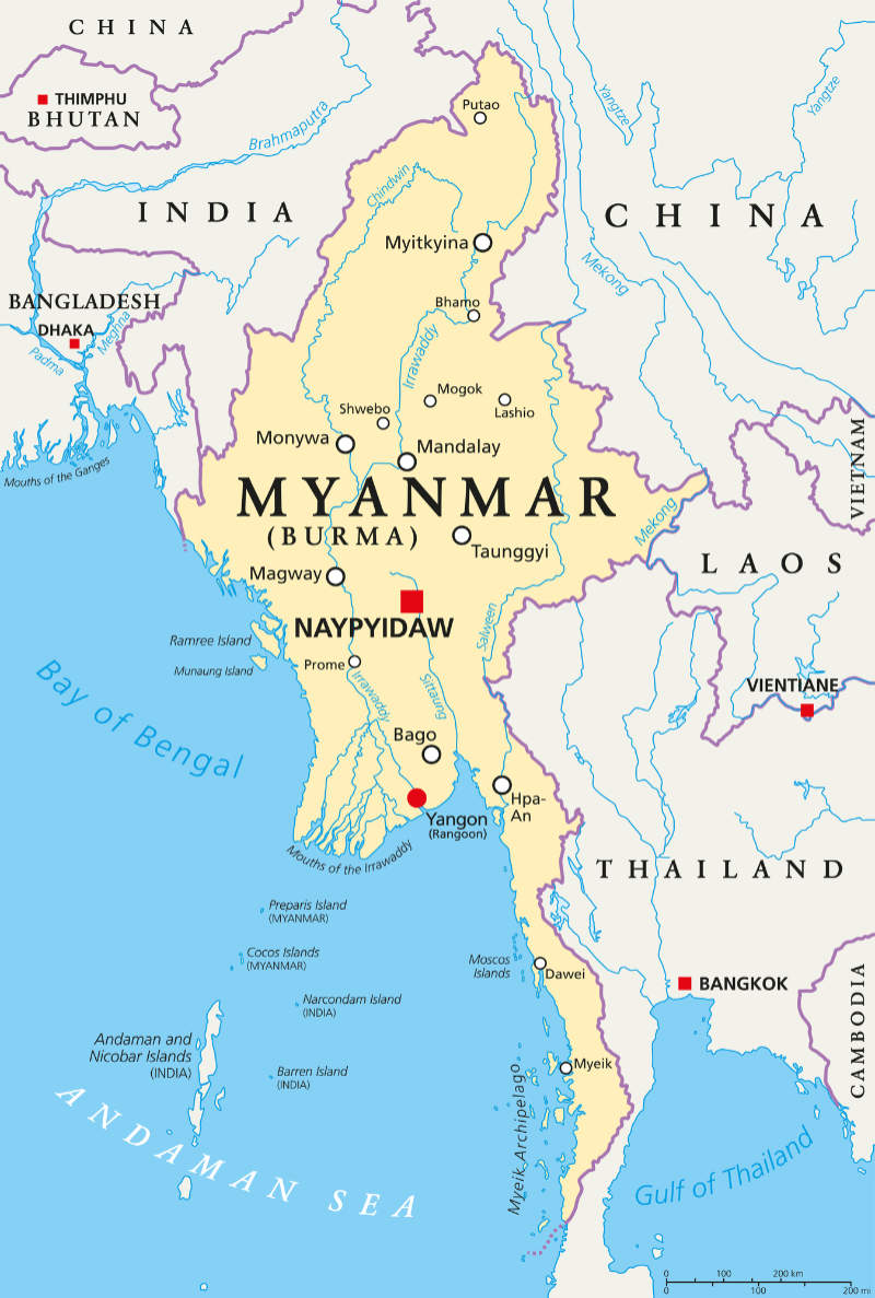 Russia Myanmar 2025 Trade Investment Update RUSSIA S PIVOT TO ASIA Myanmar Map