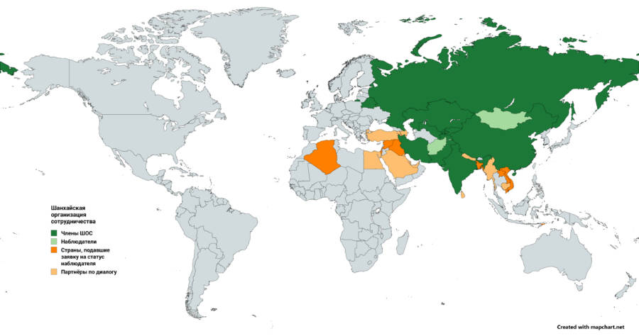 Shanghai Cooperation Organization Map