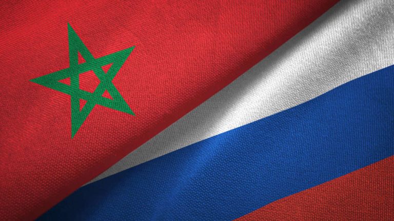 Morocco Russia Flags