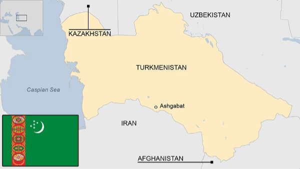 Turkenistan Map