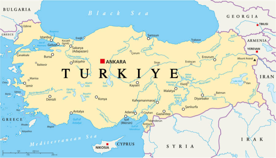 Turkiye Map
