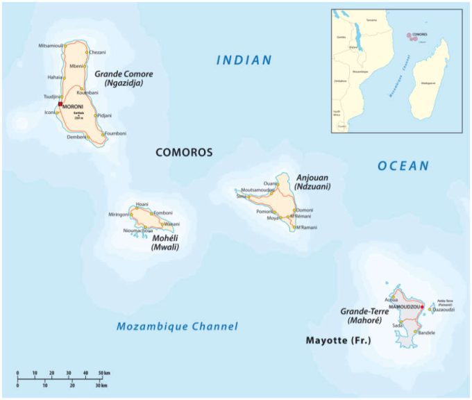 Comoros Map