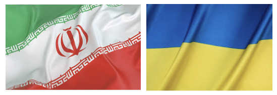 Iran Ukraine Flag